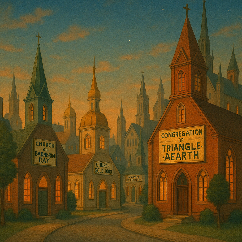 many churches in the urban landscape